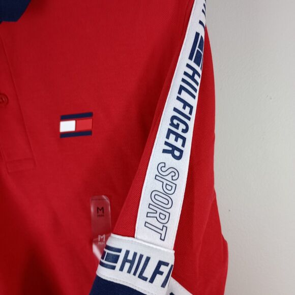 Tommy Hilfiger Sport Retro Look Red Blue Spell Out New Size Medium - Picture 6 of 9